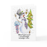 Polish - Snowman - Happy Snowman - Wesołych świąt cards