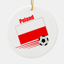 Polish Soccer Team Christmas Ornaments