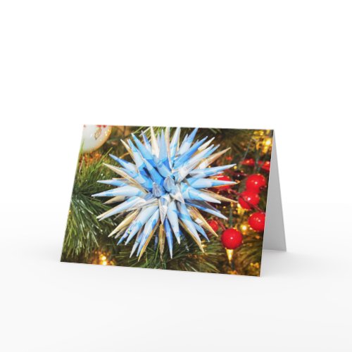 Polish Star Christmas Ornament Greeting Card card