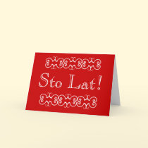 Polish Sto Lat Birthday Greeting Card