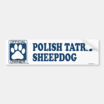 Polish Tatra Sheepdog Blue Bumper Stickers