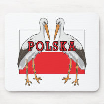 Polish White Stork Polska mousepads