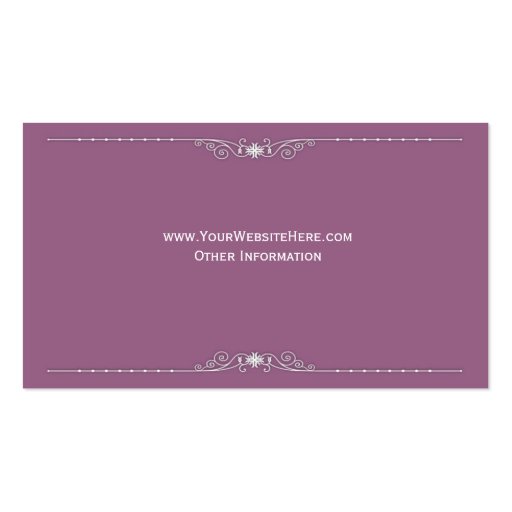 Polished Business Cards Purple (back side)