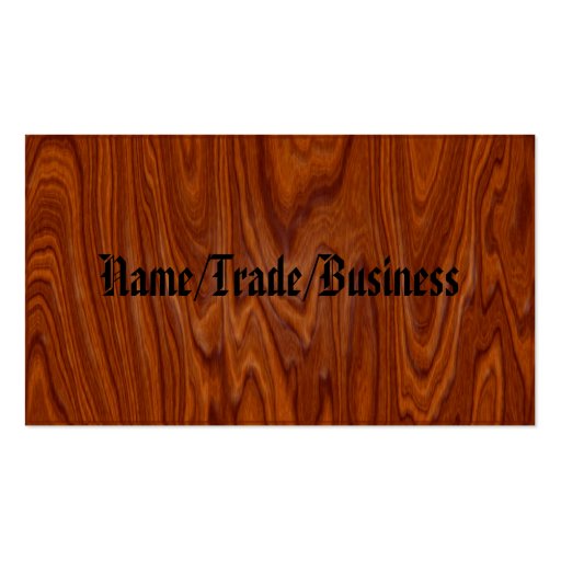 Polished Hardwood Business Card (back side)