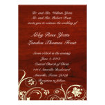 Polished Wood Old Lace Wedding Invitation