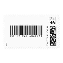 Political Analyst Bar Code postage by NotWorking Political Analyst Bar Code postage