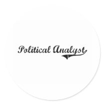 Political Analyst Professional Job Sticker