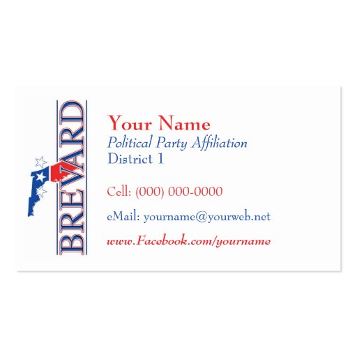 Political Business Cards - Brevard Co. Florida