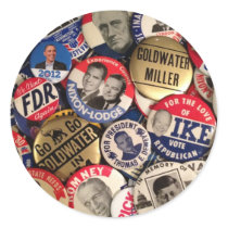 Political Button Stickers