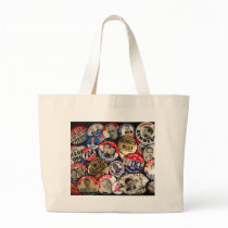 Political Buttons Canvas Bags