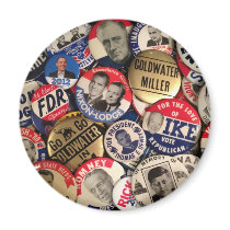 Political Buttons Fridge Magnet
