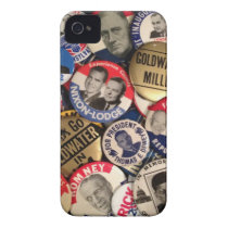 Political Buttons iPhone 4 Case-Mate Cases
