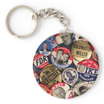Political Buttons Key Chains