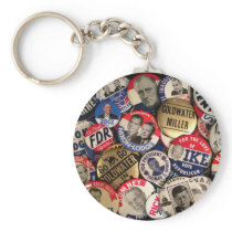 Political Buttons Key Chains