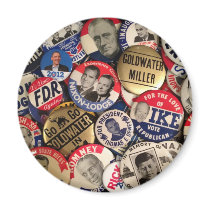 Political Buttons Refrigerator Magnet