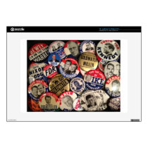 Political Buttons Skin For 15" Laptop
