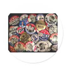 Political Buttons Stickers