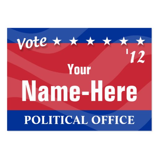 Political Campaign with QR Tag Business Cards (front side)