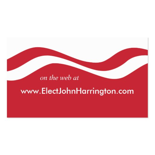 Political Election Campaign Card - Mayor Business Card (back side)