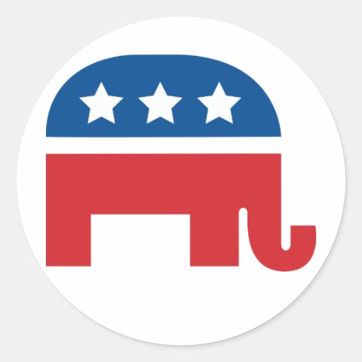 Political Graphic Republican Elephant Sticker Zazzle