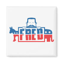 Political Party of Fred Fridge Magnets