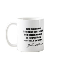 Political quotes by John Adams mugs
