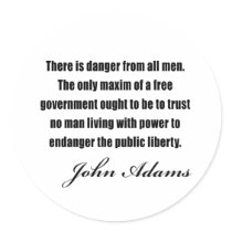 Political quotes by John Adams stickers by 50thbirthdaygifts Political quotes by John Adams stickers