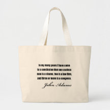 Political quotes by John Adams Tote Bags