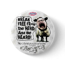 Political Sheep Sheople Sheeple Screams buttons by YesPoliticsSuck Political Sheep Sheople Sheeple Screams buttons