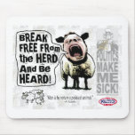 Political Sheep Sheople Sheeple Screams Mouse Pads