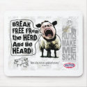 Political Sheep Sheople Sheeple Screams mousepads by YesPoliticsSuck Political Sheep Sheople Sheeple Screams mousepads