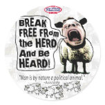 Political Sheep Sheople Sheeple Screams Sticker