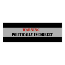 Politically Incorrect Bookmark Business Card