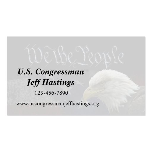 Politician Business Card Template (back side)