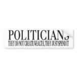 POLITICIANS BUMPER STICKERS