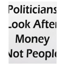 Politicians Look After Money Not People letterhead