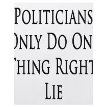 Politicians Only Do One Thing Right Lie Full Color Flyer