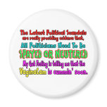 Politicians Spayed and Neutered Fridge Magnet