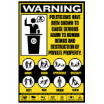 Politicians Warning Label Shirts