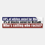 Politics and Racism Bumper Sticker