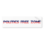 Politics Free Zone Bumper Sticker