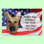 Politics German Shepherd and American Flag Sign yard signs