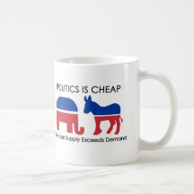 Politics is Cheap Because Supply Exceeds Demand Coffee Mugs
