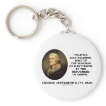 Politics Like Religion Hold Up Torches Martyrdom Keychain