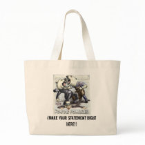 Politics Polarize Add your Message to Personalize Tote Bags