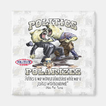 Politics Polarizes Fridge Magnet