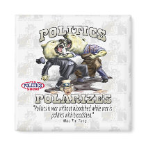 Politics Polarizes Fridge Magnet