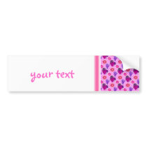 Polk-a-dots and Fruits - Pink Pattern Bumper Stickers