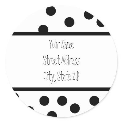 polka dot Address Labels Stickers