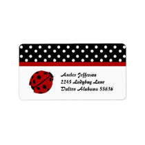 Polka Dot and Lady Bug Address Labels labels